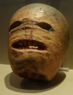 This original “Jack-o-lantern” made from a turnip in the early 19th century is on exhibit at the Museum of Country Life in Ireland.   The origin of Jack o&rsquo; Lantern carving is uncertain. The carving of vegetables has been a common practice in