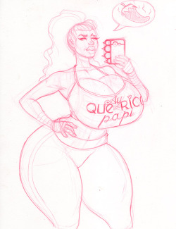 cheezyweapon:  magnummarkersketches:  Flor getting ready for Kickboxing class  god damn