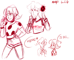 screamingmango:  an ml kpop au…blame me and like slightly @noblesbugblogbasically mari is a kpop idol under the name of ladybugadrien is a big weeb for hershe probably debuted when she was 17 or 18?? idkadrien knows all the dances to her songsladybug