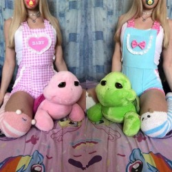 littleforbig:  Littleforbig Baby Doll and Little Darling  overall shorts ♥️🎀#Repost @lil_vampyra ・・・ Double overalls! i can’t decide which one i like more🤔 ft Tilly and Topi the lovely turtles🐢💕 . . . . . #littleforbig #littlespace
