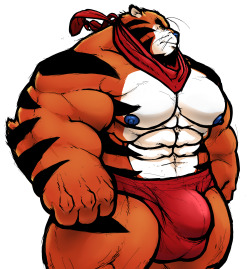kumaclaw:  Tony the Tiger. He’s been working out.  