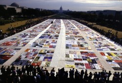 2headedsnake:AIDS Memorial Quilt of the Names Project Foundation displayed on the National Mall, DC. in 1987