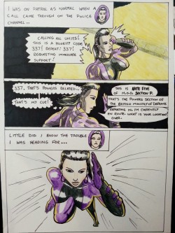 Kate Five vs Symbiote comic Page 1  First page of my comic featuring my Welsh superheroine Kate as she battles an alien symbiote. Some pages are very NSFW