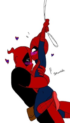 I need inspiration to draw, but instead imma color some spider-pool(smallchibiboi)