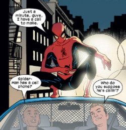 mjwatson:  peter taking a moment from crime fighting to check in on his wife because she worries about him and then he asks her how she’s doing… retweet if you miss domestic married spider-man and cry every time