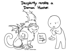 kagesatsuki:  Derpkitty gets in on the Demon Hunter excitement. #Warcraft Tweet 