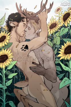 Support me on Patreon! =&gt; Reapersun@PatreonRead Champs de Tournesol on AO3 by belladonnaq (M, hannigram)Pabe: I’d like to suggest a Hannistag verse rutting period scenario if that’s okay.Multiple anons: Hannistag please!&mdash;“We’re almost