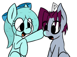 askshinytheslime:  xenithion:  Two more :D With askshinytheslime and lloxie picked from the list :3  Sh:still wanna touchy ur hair. and boop ur noose more (slkndfskjdfs thank u^^)  *(&amp;Y$RH#*%(YRH SO RANDOM AND UNEXPECTED AND ADORABLE OMG ;w; THANK