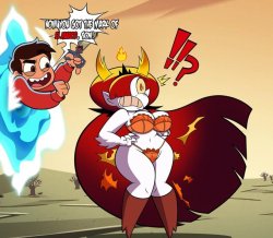 grimphantom2: Star Vs. Week: Commission: Marco’s Payback by grimphantom  Hey guys!Commission done for :iconryutuisen: who wanted to see some Hekapoo EUF so having the idea of Marco having revenge on the whole Mark of Hekapoo, he came up with his own