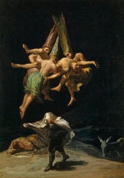 toinelikesart:    ‘Flight of the Witches’, 1797-98       Francisco de Goya    