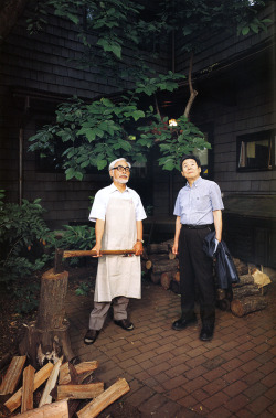  The co-founders of Studio Ghibli, Hayao Miyazaki and Isao Takahata. 