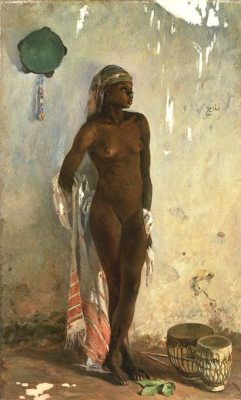  Naked slave (1880) from the Swiss Orientalist painters Frank Buchser (1828-1890) 