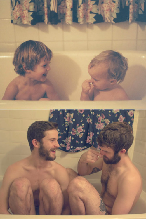owmeex:  Two Brothers Re-Create Childhood adult photos