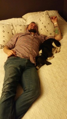 ruffhauzer:  So apparently there is evidence of me leaving the party to pass out drunk with a dog. She was very sweet.