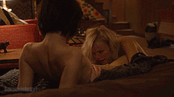 toplesscelebrities:  Kate Micucci and Malin Akerman in Easy, season 1 episode 6