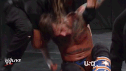 freeloveisnotfree:  It almost looked like Ambrose and Rollins spread Punk’s legs wide apart so Reigns could suck his sweaty meaty cock. And after Punk shot a bucket of creamy cum, they just left him totally spent and panting in the ring. (Yeah I know