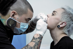 wholegraincocaine:  gal-of-gor3:  ladyvladislava:  my tongue split in pics. the happiest day in my life so far, the relief was out of this world. peformed by chai @ calm bodymodification in stockholm!  She’s so stoic throughout the whole thing.  white