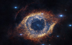 gang-o-wolves:  katara:  gamma—crucis:  The Helix Nebula is a large planetary nebula located in the constellation of Aquarius. Sometimes referred to as the “Eye of God”, it is one of the closest planetary nebula to Earth.  Image Credit: NASA, ESO,