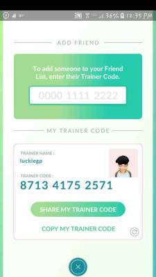 My pokemon go code. FREEEIIINDS!