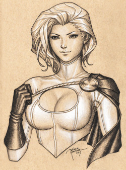 league-of-extraordinarycomics:Power Girl by Michelle Hoefener