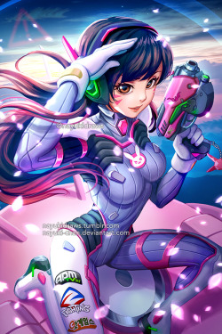nayukidraws: Posting up one of my most recent artwork of D.Va from Overwatch in celebration of my online shop opening! &gt;&gt;&gt; nayukidraws.tictail.com Online Store | Instagram | Twitter | Facebook  