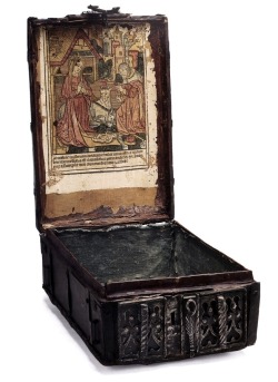 Message box with hand-painted print, Germany, 1490s
