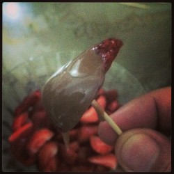 La gloria, chocolate venezolano con fresas  #antojo