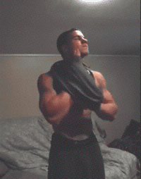 gymratskip:   John H from The Muscle Corps is PERFECT!  &ldquo;Hmmm!&rdquo;  &quot;It looks like it’s time top pop my Nephew’s biceps again next to mine!&ldquo;  &quot;He’s getting too cocky flexing in my face the way he does!&rdquo; &ldquo;What