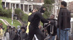 cognitivedissonance:  killerdyke:  micdotcom:  Watch: An angry mom dragged her son out of the Baltimore riots This Baltimore mother was not pleased to see her son rioting across the city on Monday. And she did not hide her disdain. After recognizing
