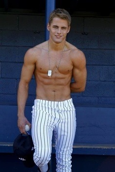 See more hot college jocks here! Hot shirtless baseball muscle jocks!
