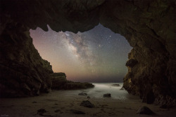 just&ndash;space:  The galactic core from a sea cave, by Jack Fusco js