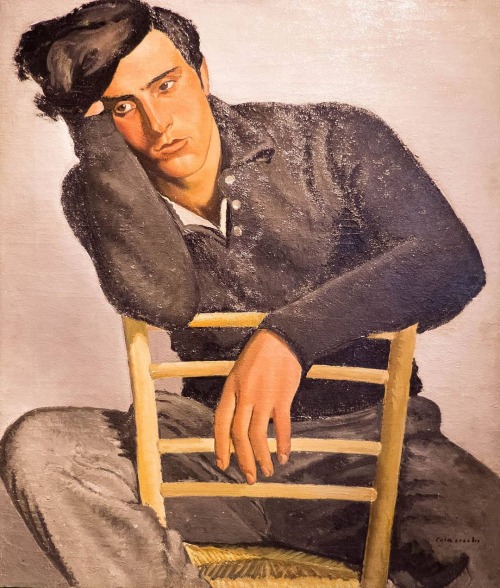 coraltigerpizza:Giovanni Colacicchi (1900-1992) Young Man in a Chair, 1926.