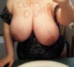  Iâ€™m a worthless whore with big tits  Awesome submission, worthless whore&hellip; &ldquo;Cum Dump&rdquo;
