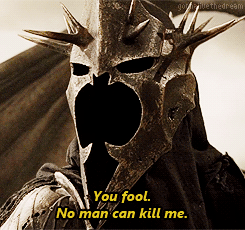 arachnofiend:  marapetsrules:  bobfoxsky:   “You fool. No man can kill me.”  How many times am I allowed to reblog this before it gets weird?    Fun facts: Tolkien constructed this scene because he came out of Macbeth thinking that Shakespeare had