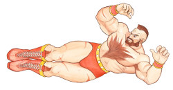 nakedpicturesofyourdad:  25. Zangief We’re finally up to the final quarter of the Hottest Men of All-Time Ever, and we’re kicking it off with everyone’s favorite Russian video game character. I remember Zangief well from Street Fighter II, a game