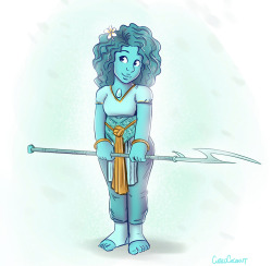 Meet Larimar, a gemsona commissioned by @goofyzachial! Such a cute character, thanks for commissioning me!