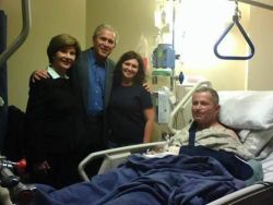 gray-firearms:  armystrong-countryboy:  stuff-that-irks-me:  obamadawn:  George W. Bush heard about Ft Hood, got in his car without any escort, and drove to the base. He was stopped at the gate to ask for directions to the hosp. then drove on. Bush reques