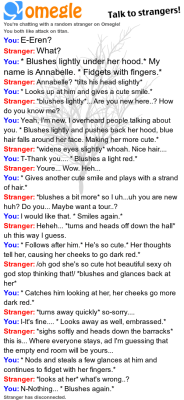 Talking to a stranger  Another Eren x OC, this is cute! Sorry if it&rsquo;s short.