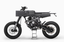 kustomking:  ‘08 Yamaha Scorpio – Thrive Motorcycles“At the front, we used a set of Honda USD forks, but we had to modify the triple trees and steering column to make it fit perfectly on the Yamaha chassis. For the rear, we used a Yamaha swing arm