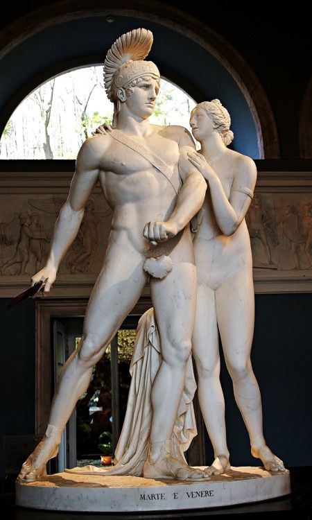 magno-et-malo-lupo-alpha:    Mars and Venus. 19th.century. Luigi Acquisti. Italian 1745-1821. marble. Villa Carlotta. Italy.  