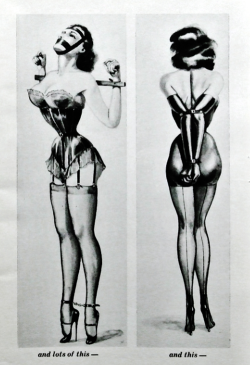 vintagegal:  Illustration by John Willie in Bizarre Magazine No.11, 1952 