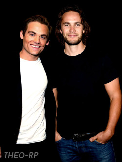 theo-rp:  Kevin Zegers and Taylor Kitsch, requested by will-graham-sin. 