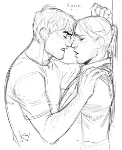 rebelflet: More    A Hundred Years From Now…   fan art.   student Garret Hawke and Dr. Elias Anders   Srsly… this moment… awwww so hot! I can’t! ***Lil note for writer. Sweet maker bless you and…… Please…. Please….Well… You know  (*¯