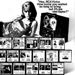 savetheflower-1967:  RCA - Reel to Reel ad - 1967.