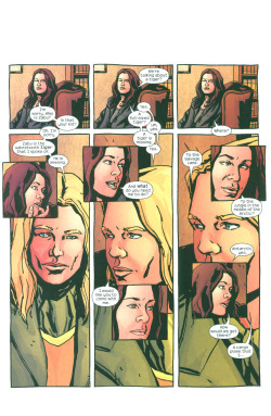 brianmichaelbendis:  From Alias #24, featuring Ka-Zar and Daredevil. Story by Brian Michael Bendis, art by Michael Gaydos, colors by Matt Hollingsworth.  I fucking love Jessica Jones