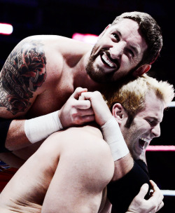 Zack&rsquo;s face! He&rsquo;s enjoying that tight headlock by Wade.