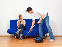 Honey, I said get the vacuuming finished by 4pm.  It&rsquo;s 4.02.  Pity, you were so close to getting an allowance this week.  Caption Credit: Uxorious Husband   