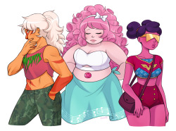 eunnieboo:  crop top crew: the au also tall peridot bc these drawings are old ᕕ( ᐛ )ᕗ 