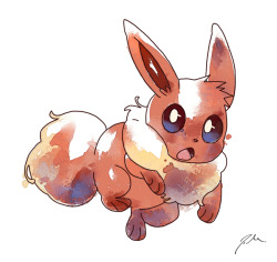 bluekomadori:  Eeveelutions So I promised looooooong time ago that I’ll make eeveelutions’ watercolors and finally I finished them :’D haha I recorded how I’ve drawn flareon [link] , espeon [link] and leafeon [link] 