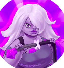 inverts:  second in the set, finished amethyst tonight, we’ll see if i can get to pearl before i have to send these to the printer actually now i’m seein some mistakes, might have to revise this one tomorrow…. anyway, amethyst is my favourite. &lt;3